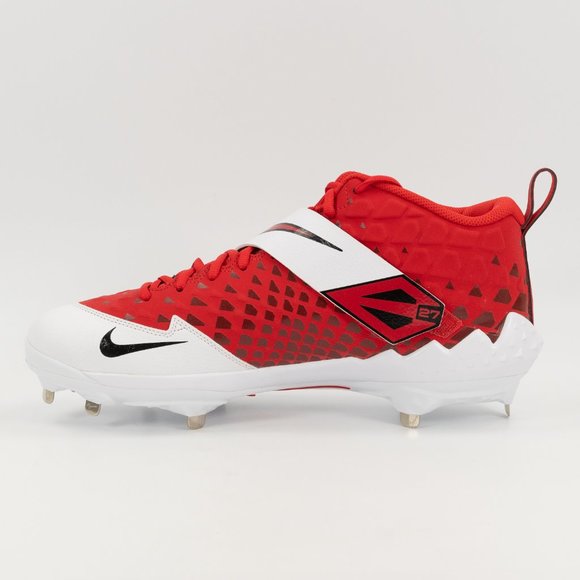 Nike Force Air Trout 6 Pro 'University Red' AR9815-600 Metal Baseball Cleats - Picture 3 of 10